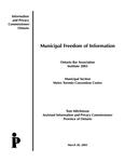 Municipal freedom of information /Tom Mitchinson [2003]