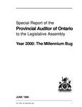 Special report of the Provincial Auditor of Ontario to the Legislative Assembly : year 2000 : the millennium bug [1998]