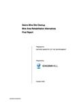 Deloro mine site cleanup : mine area rehabilitation alternatives : final report /prepared by CH2MHill [2003]