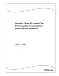 Ontario's clean air action plan : protecting environmental and human health in Ontario [2004]