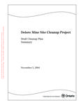 Deloro mine site cleanup project : draft cleanup plan summary [2004]