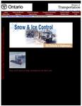 Snow &amp; ice control on Ontario's highways [2004]