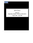 Alberta Finance : report II, supporting analyses, review of alternatives, August 2003-July 2004 /KPMG LLP