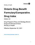 Ontario drug benefit formulary/comparative drug index. 2021 Edition 43(09 Sep 30)